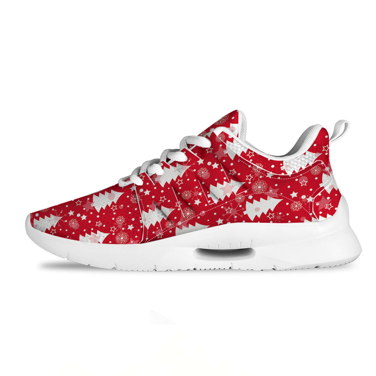 Christmas Tree Polka Dot Print Pattern Tennis Shoes-grizzshop