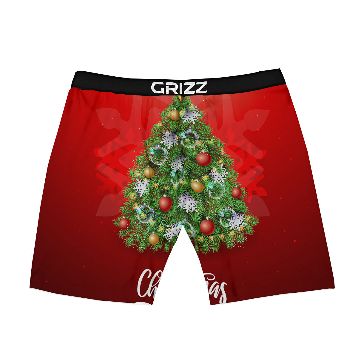 Christmas Tree Print Boxer Briefs-grizzshop