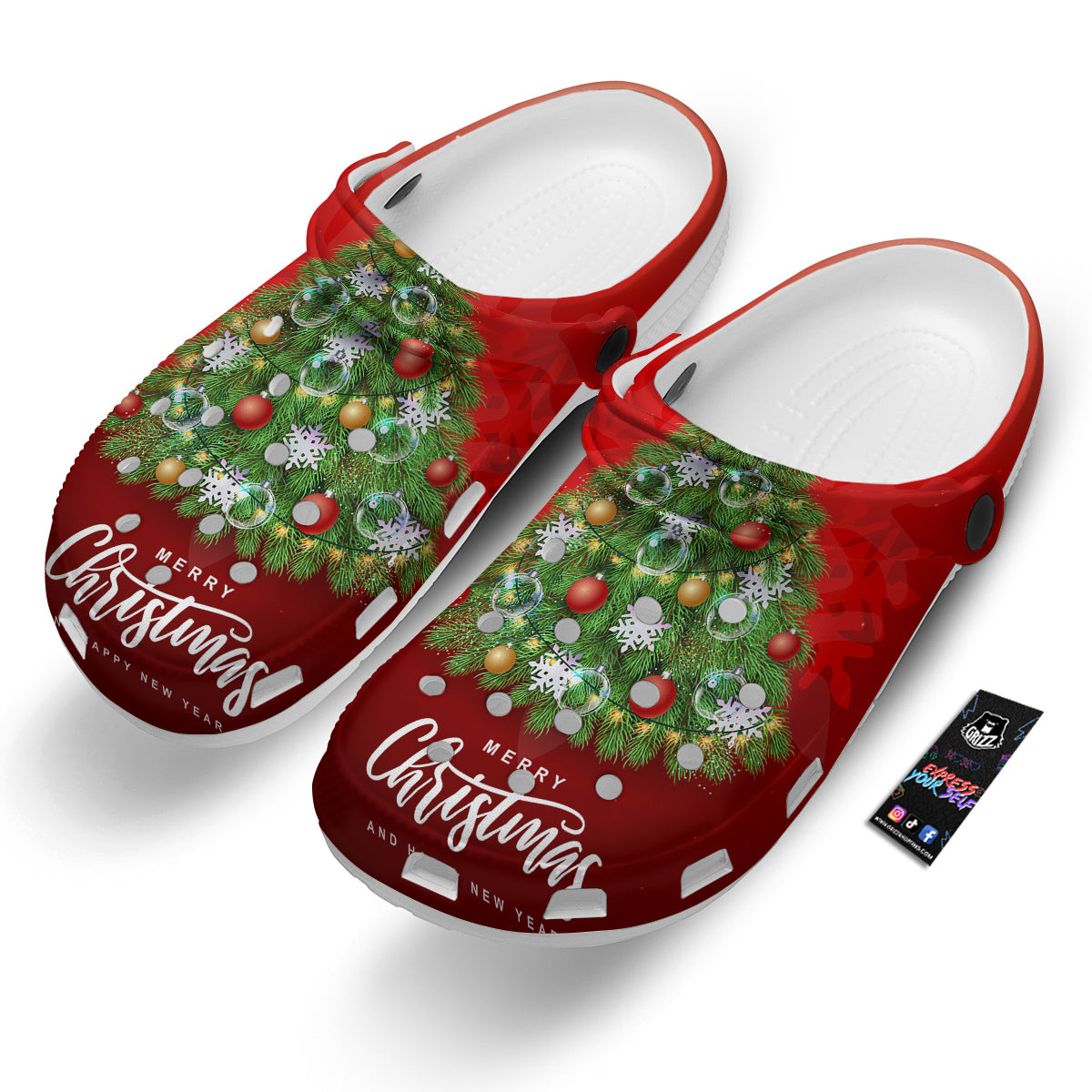Christmas Tree Print Clog-grizzshop