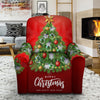 Christmas Tree Print Recliner Slipcover-grizzshop