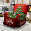 Christmas Tree Print Recliner Slipcover-grizzshop