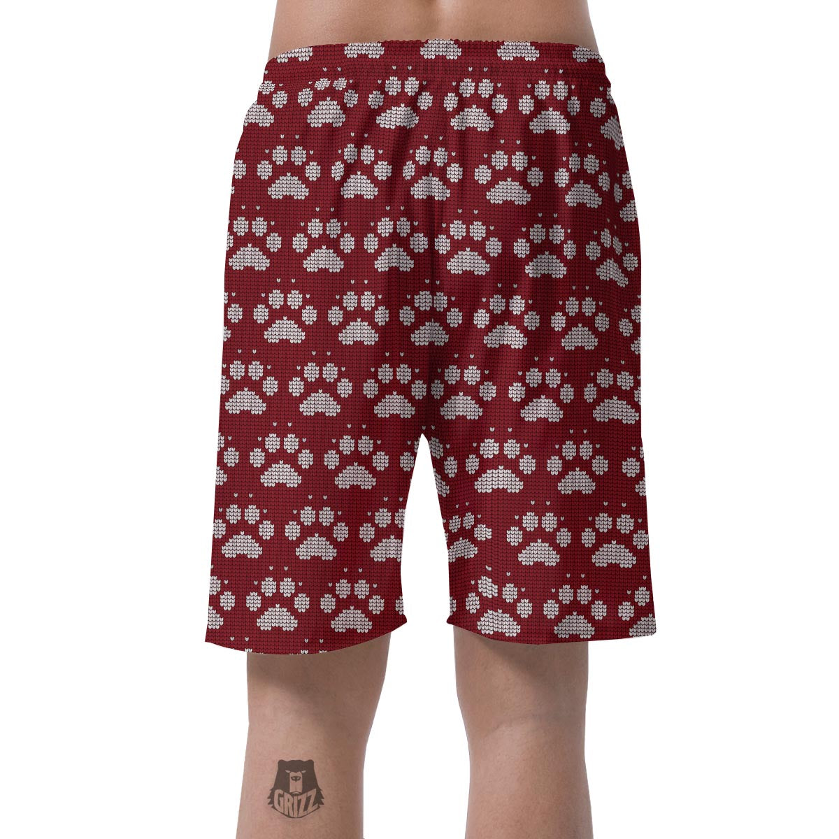 Christmas Ugly Paw Men's Shorts-grizzshop