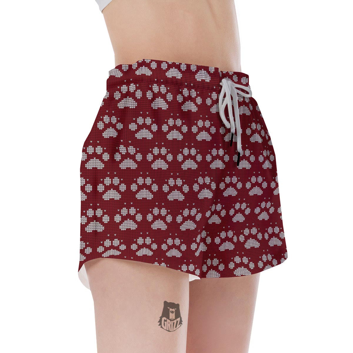 Christmas Ugly Paw Women's Shorts-grizzshop