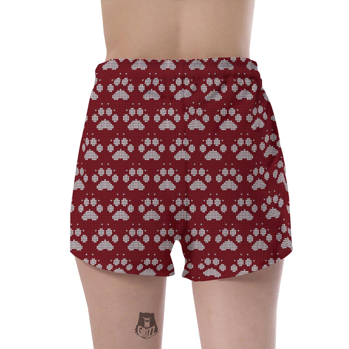 Christmas Ugly Paw Women's Shorts-grizzshop