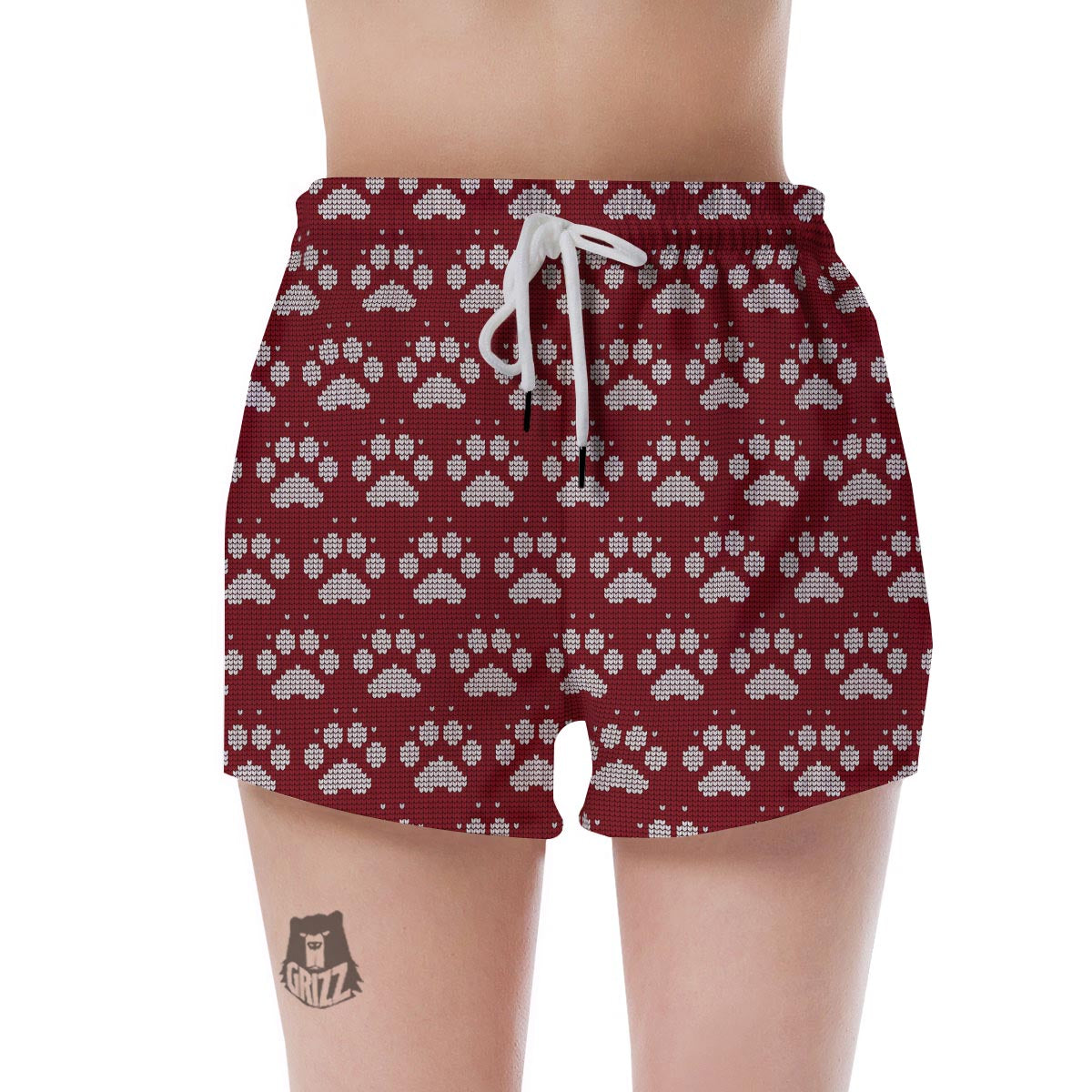 Christmas Ugly Paw Women's Shorts-grizzshop