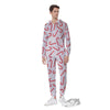 Christmas Candy Print Pattern Men's Jumpsuit-grizzshop