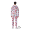 Christmas Candy Print Pattern Men's Jumpsuit-grizzshop