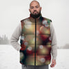 Christmas Defocused Lights Print Down Vest