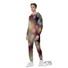 Christmas Defocused Lights Print Men's Jumpsuit-grizzshop