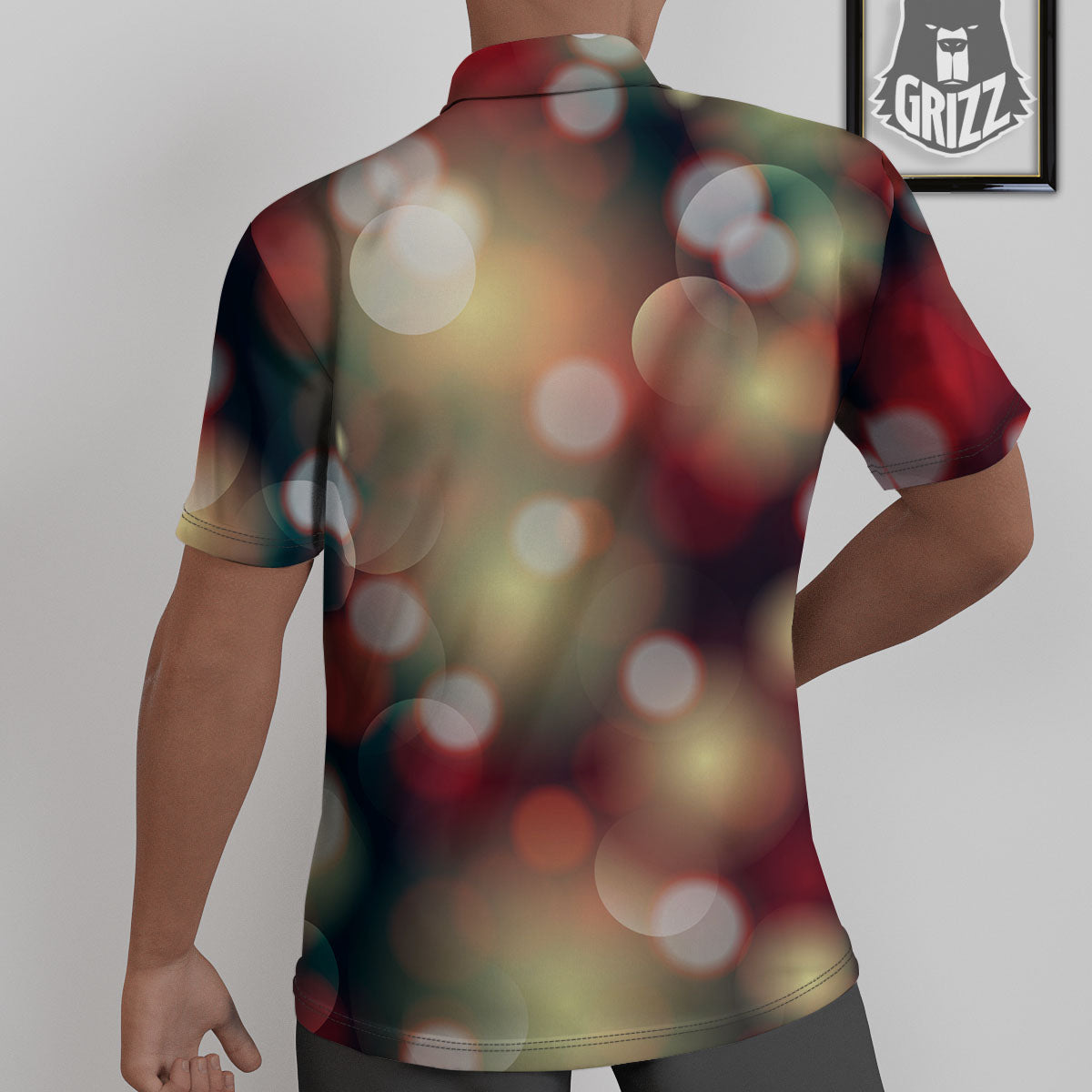 Christmas Defocused Lights Print Untucked Shirts-grizzshop