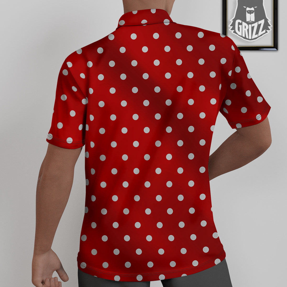 Christmas Dots White And Red Print Untucked Shirts-grizzshop