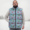 Christmas Flamingo Pink Print Pattern Down Vest