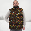 Christmas Lights Print Pattern Down Vest