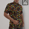 Christmas Lights Print Pattern Untucked Shirts-grizzshop