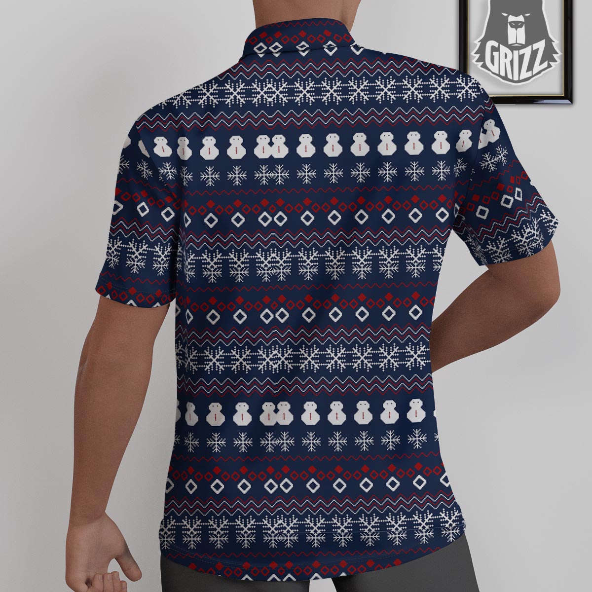 Christmas Scandinavian Print Pattern Untucked Shirts-grizzshop