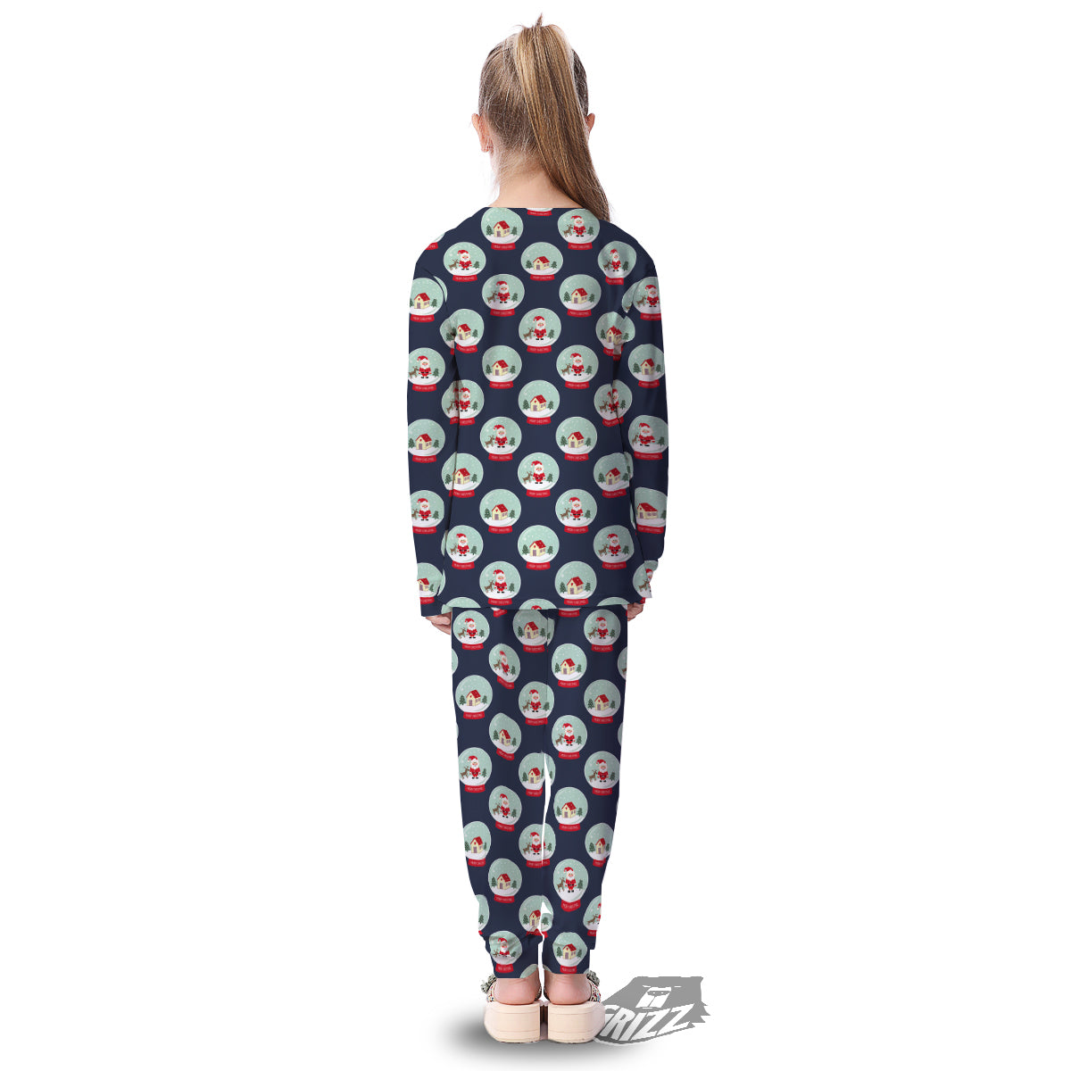 Christmas Snow Globe Print Pattern Kid's Pajamas-grizzshop