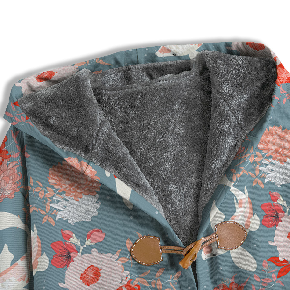 Chrysanthemum And Koi Carp Print Pattern Men's Windbreaker Jacket-grizzshop