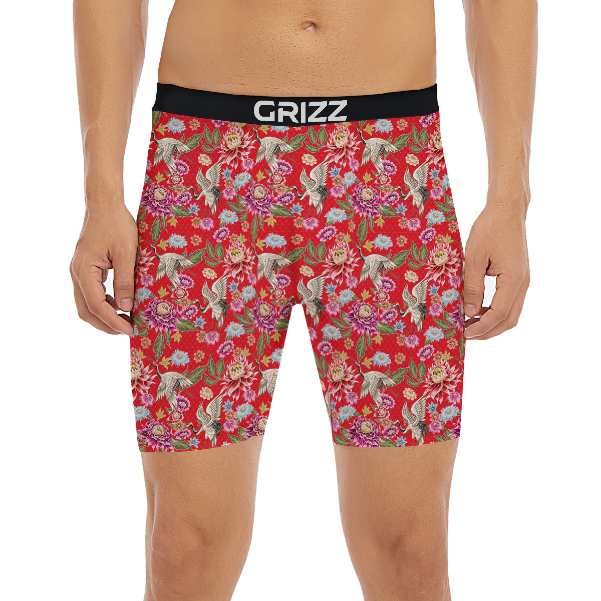 Chrysanthemum Art Print Pattern Boxer Briefs-grizzshop