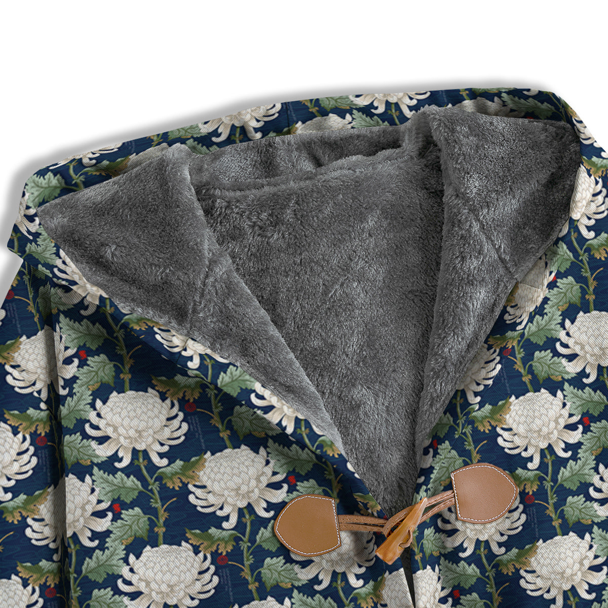 Chrysanthemum Flower Print Men's Windbreaker Jacket-grizzshop
