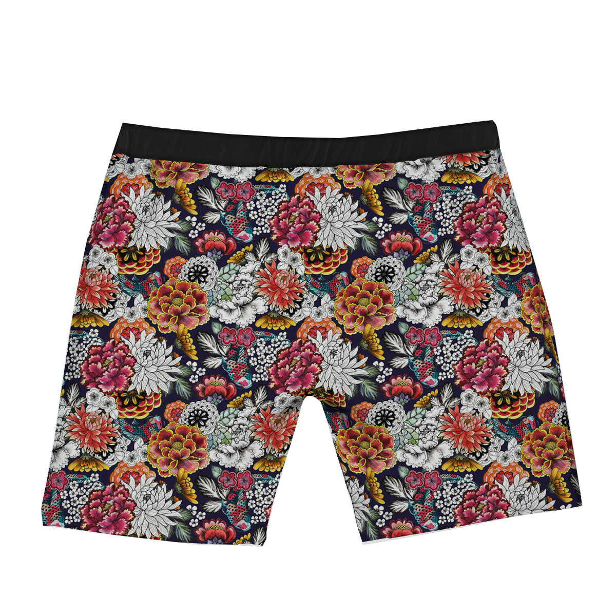 Chrysanthemum Japanese Print Pattern Boxer Briefs-grizzshop