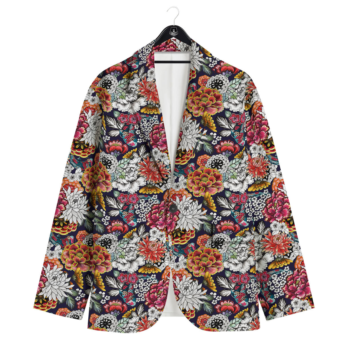 Chrysanthemum Japanese Print Pattern Men's Sport Coat-grizzshop