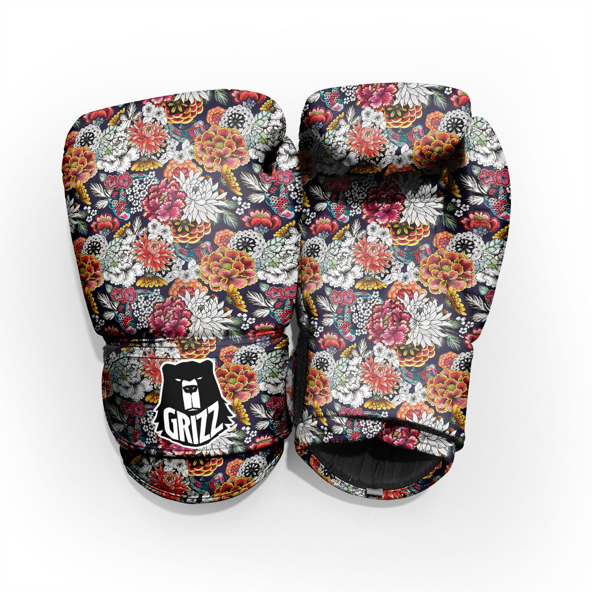 Chrysanthemum Japanese Print Pattern Pro Boxing Glove