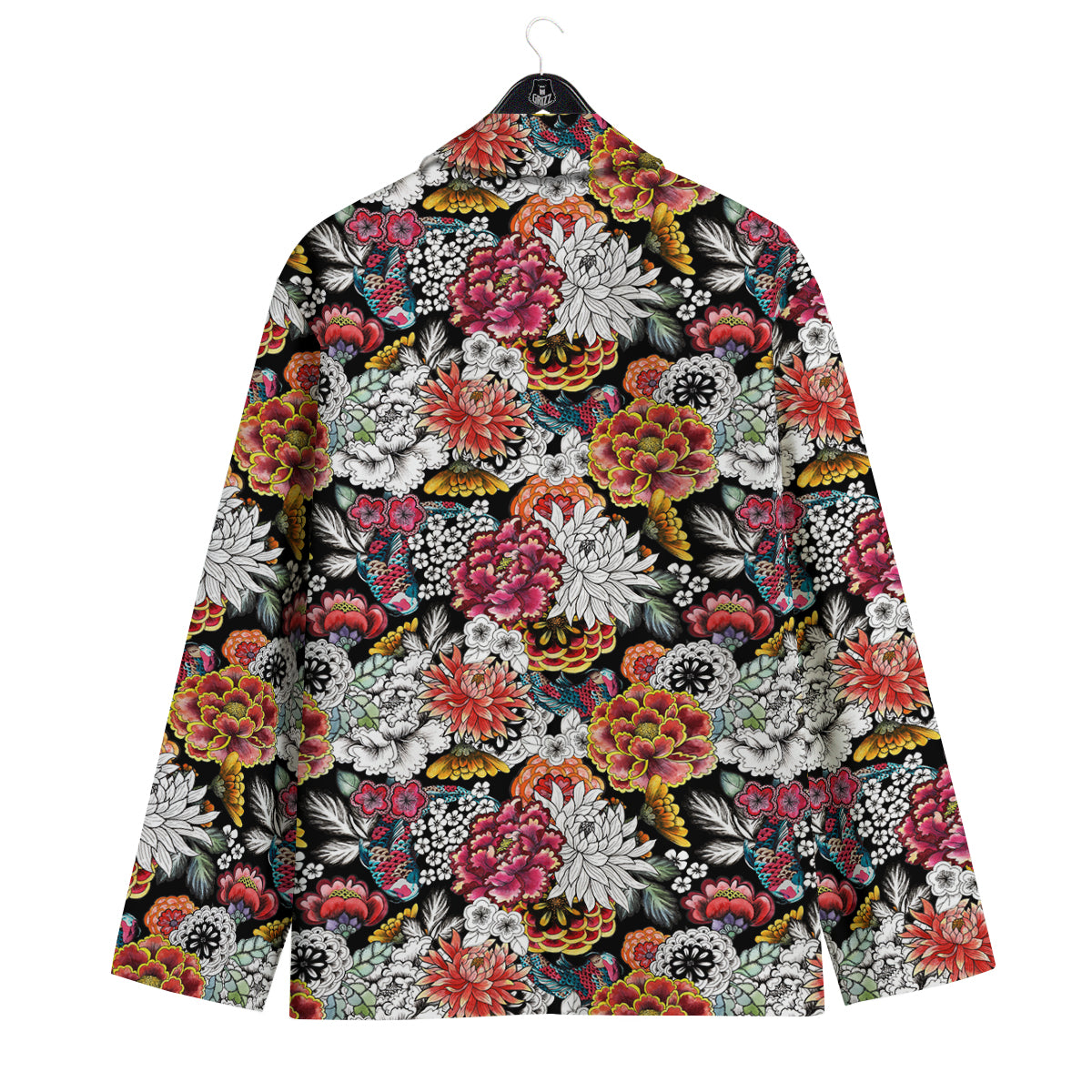 Chrysanthemum Watercolor Print Men's Sport Coat-grizzshop