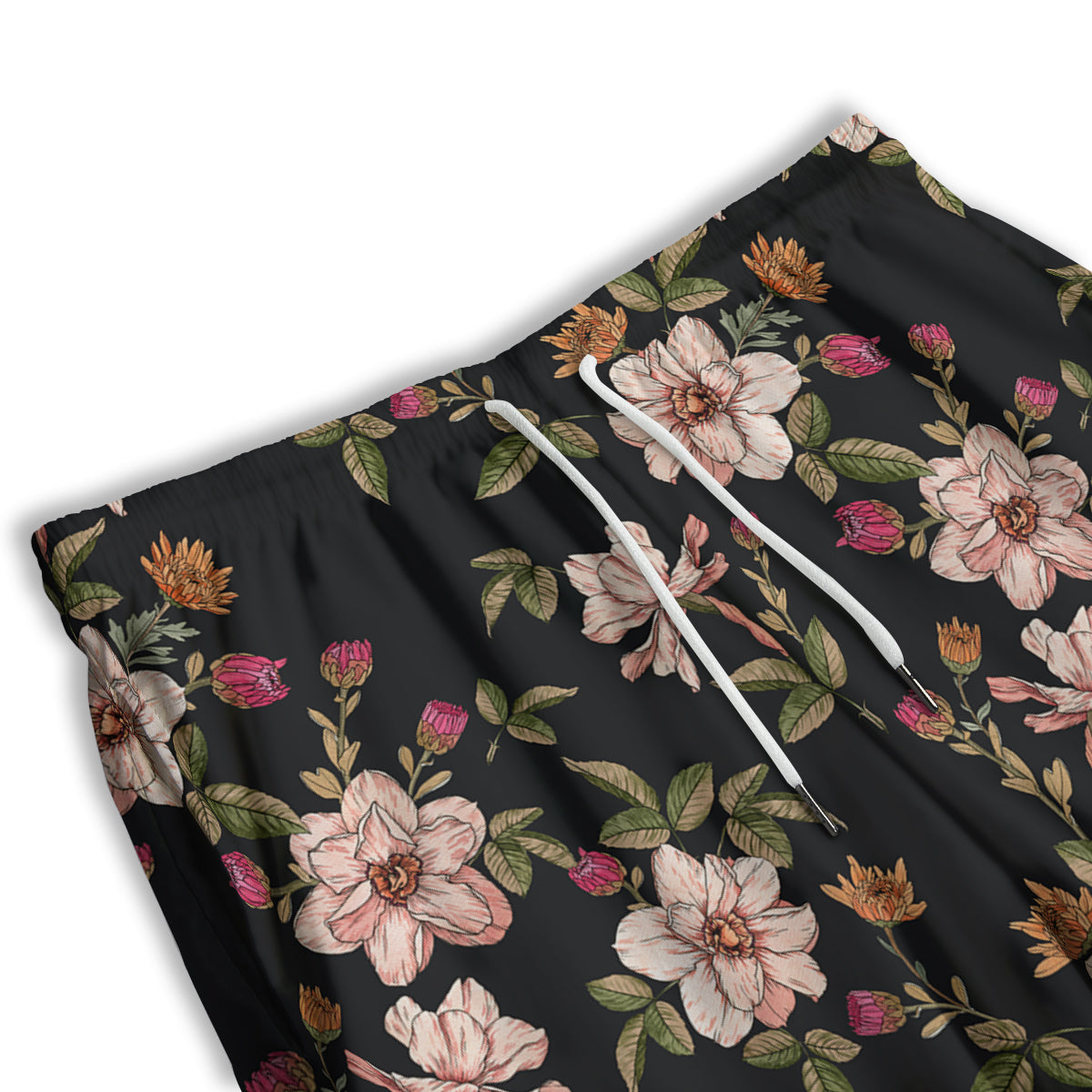Chrysanthemum Watercolor Print Pattern Men's Athletic Shorts