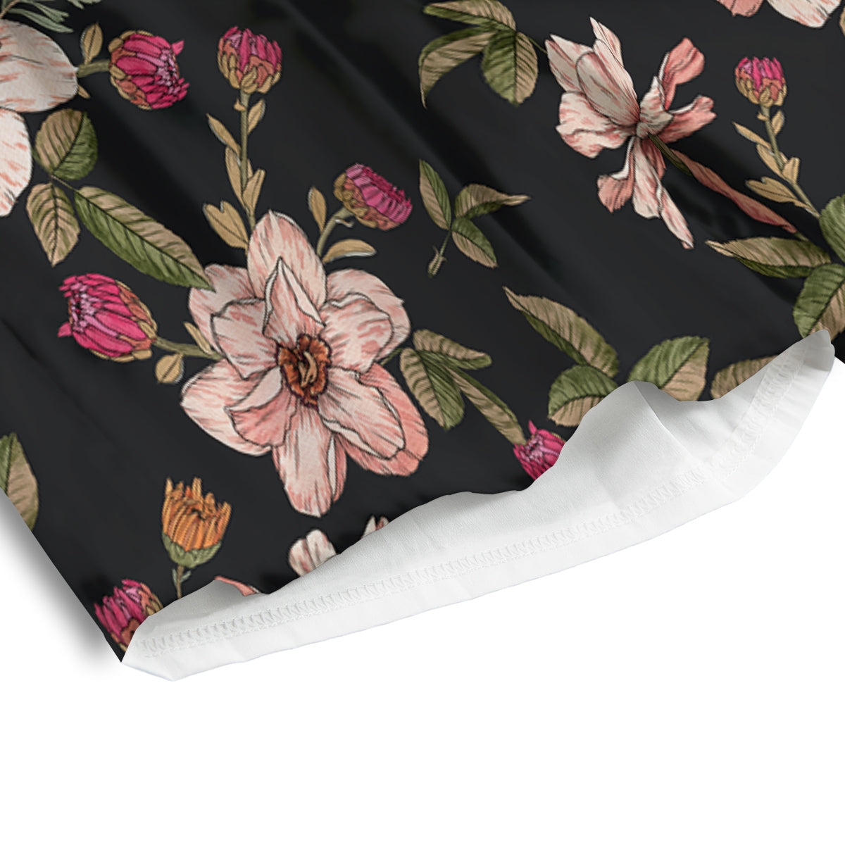Chrysanthemum Watercolor Print Pattern Men's Athletic Shorts