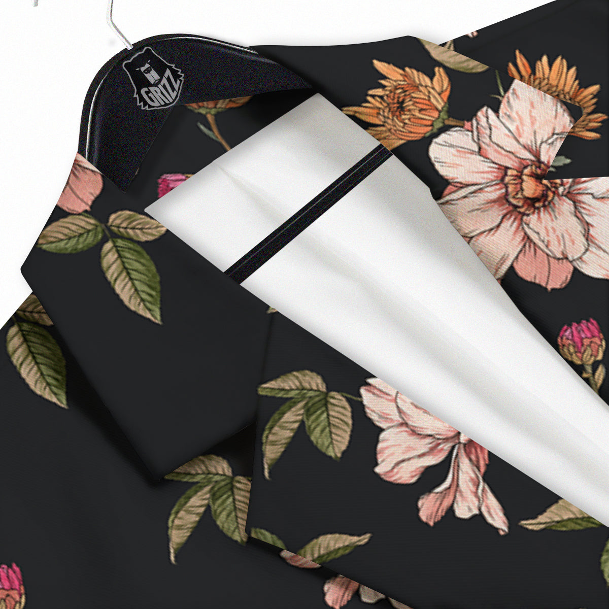 Chrysanthemum Watercolor Print Pattern Men's Sport Coat-grizzshop
