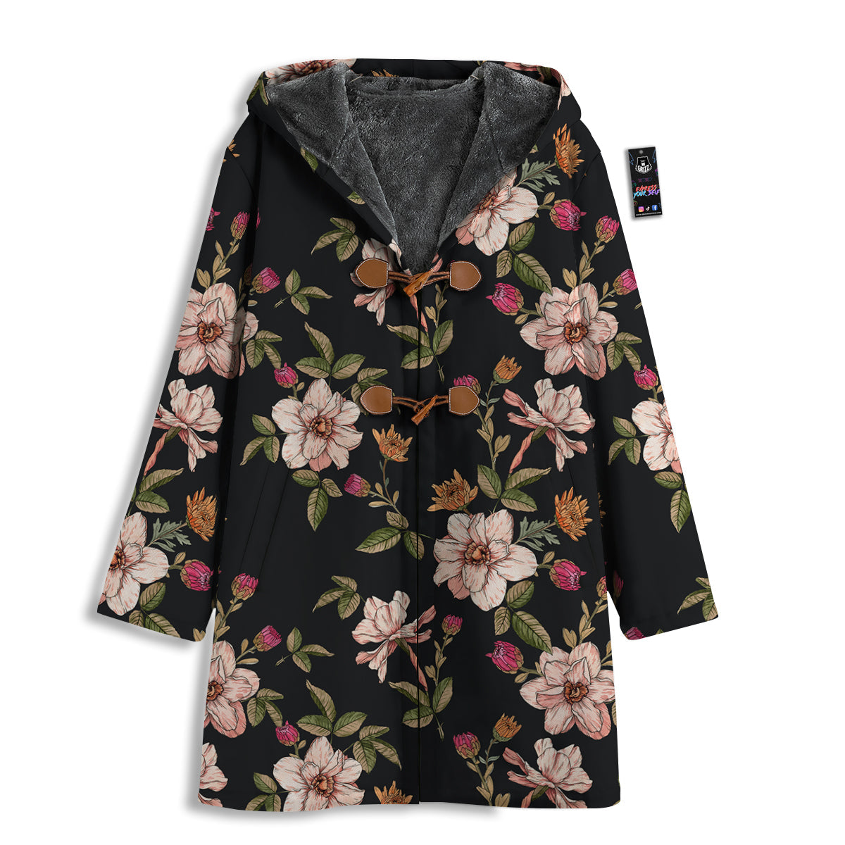 Chrysanthemum Watercolor Print Pattern Men's Windbreaker Jacket-grizzshop