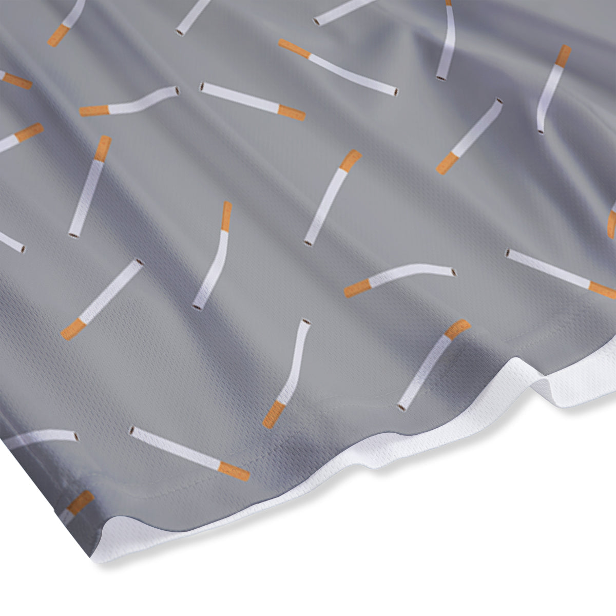 Cigarette Gray Print Pattern Mesh Shorts-grizzshop