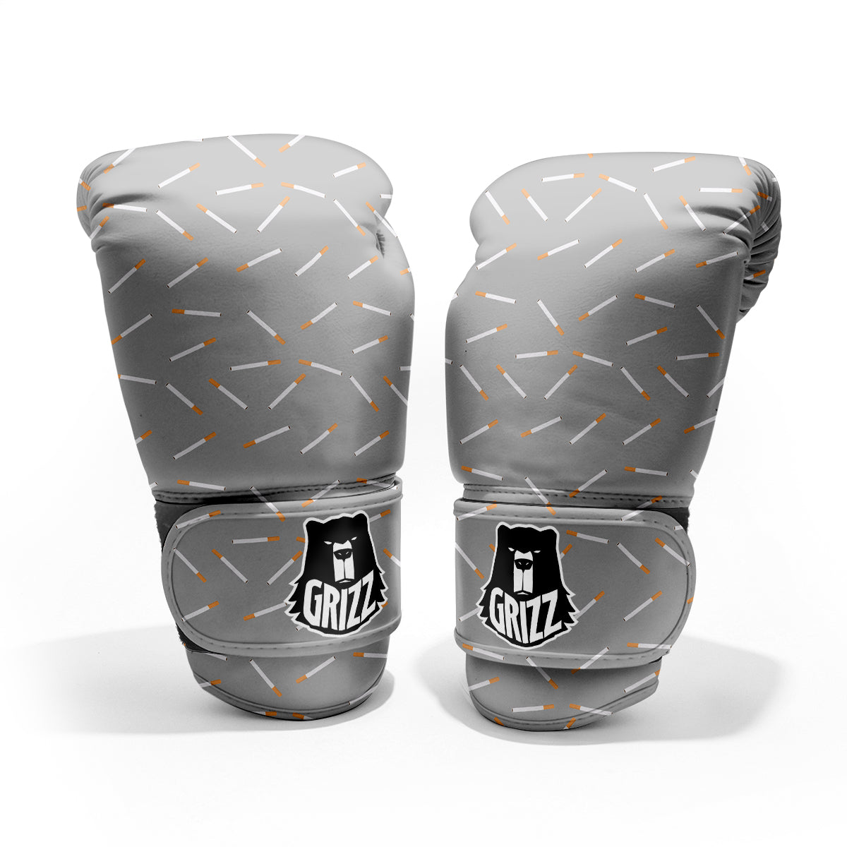 Cigarette Gray Print Pattern Sparring Gloves-grizzshop