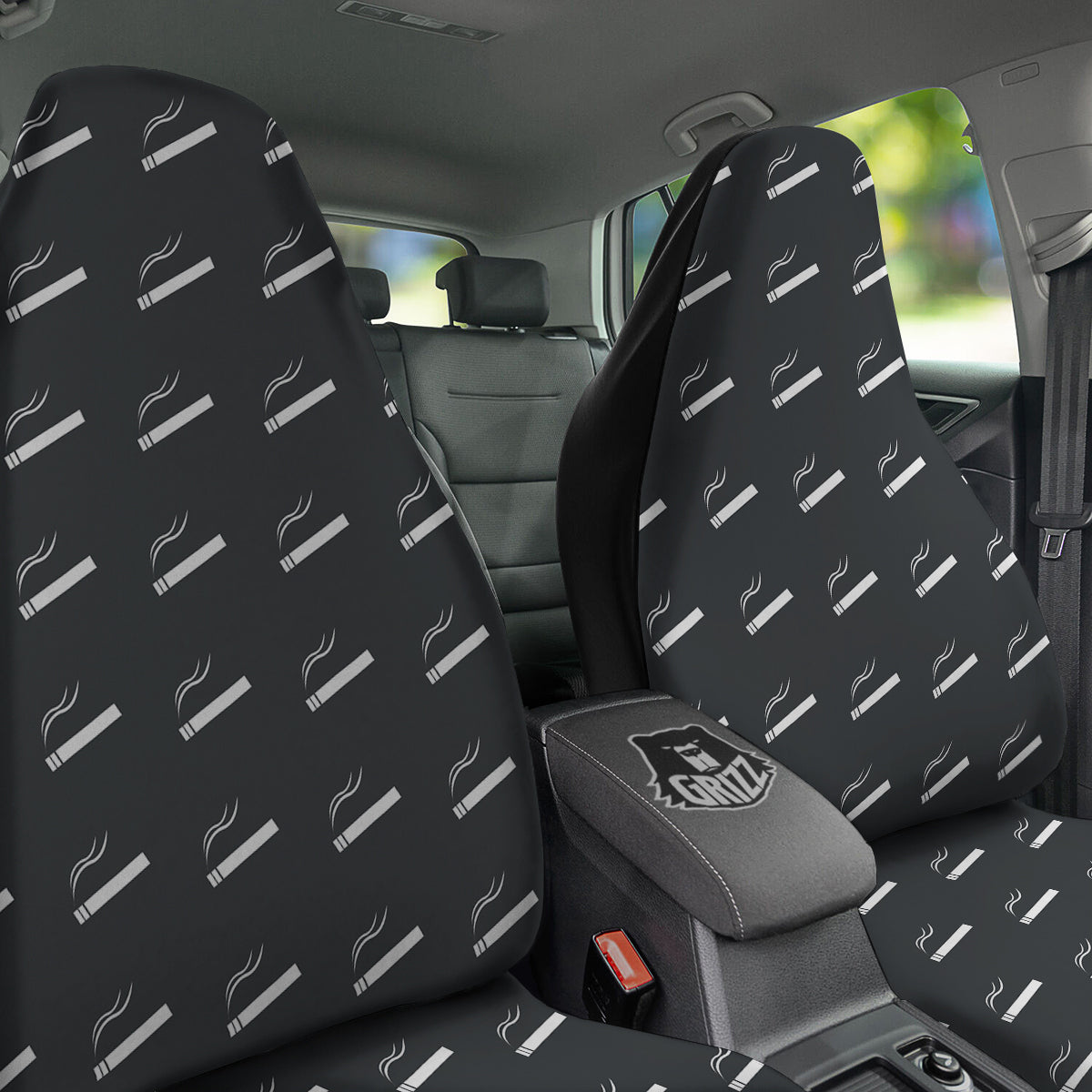 Cigarette Print Pattern Car Seat Covers-grizzshop