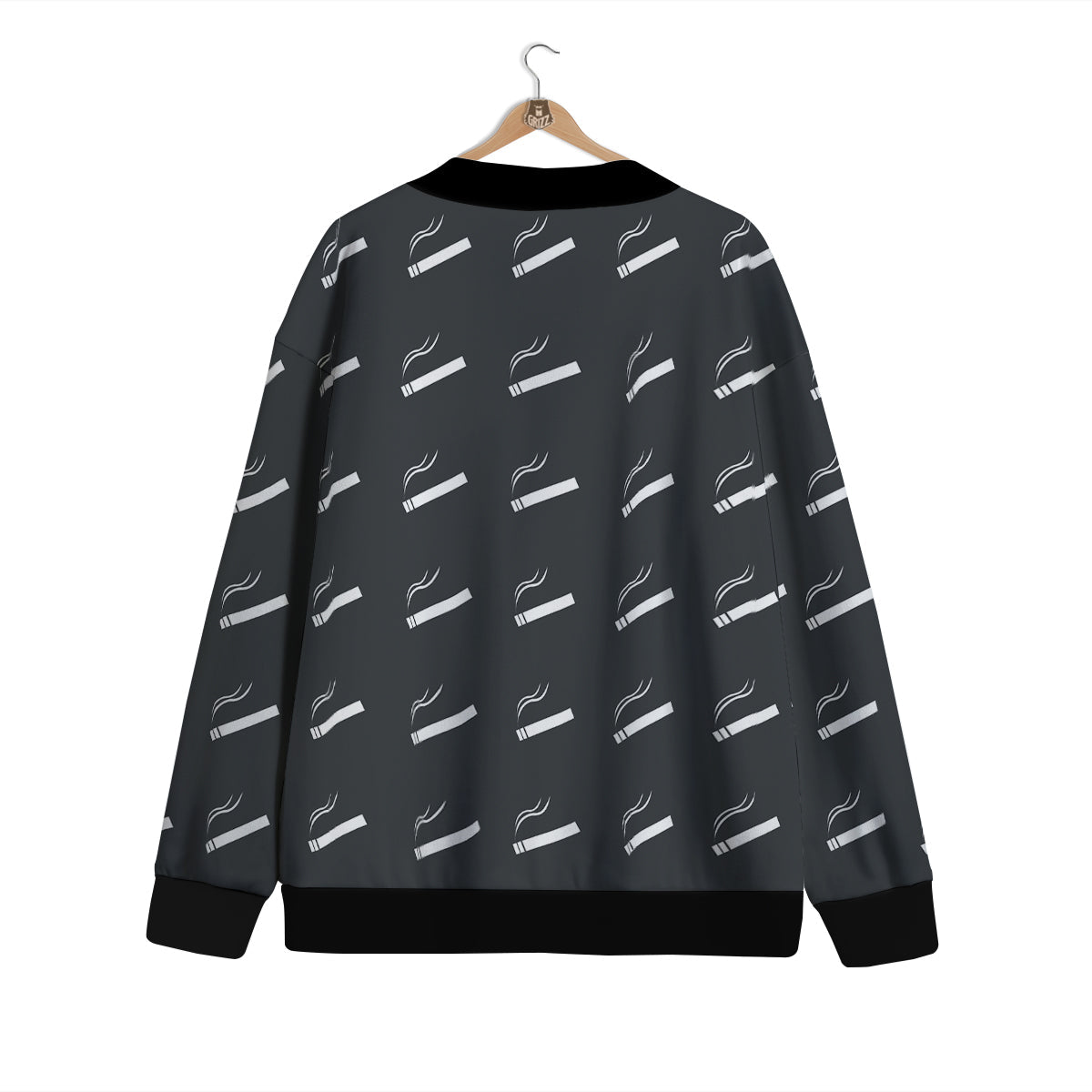 Cigarette Print Pattern Cardigan-grizzshop