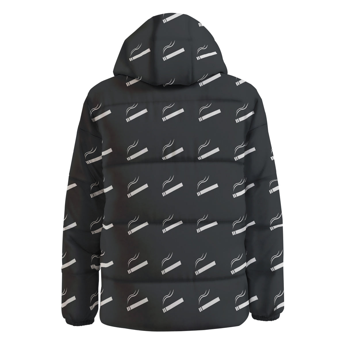 Cigarette Print Pattern Down Jacket-grizzshop