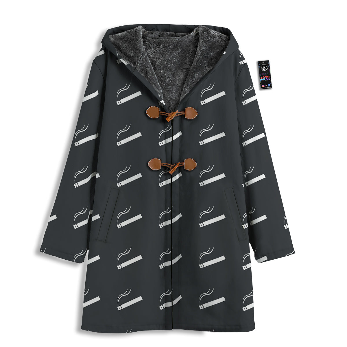 Cigarette Print Pattern Men's Windbreaker Jacket-grizzshop