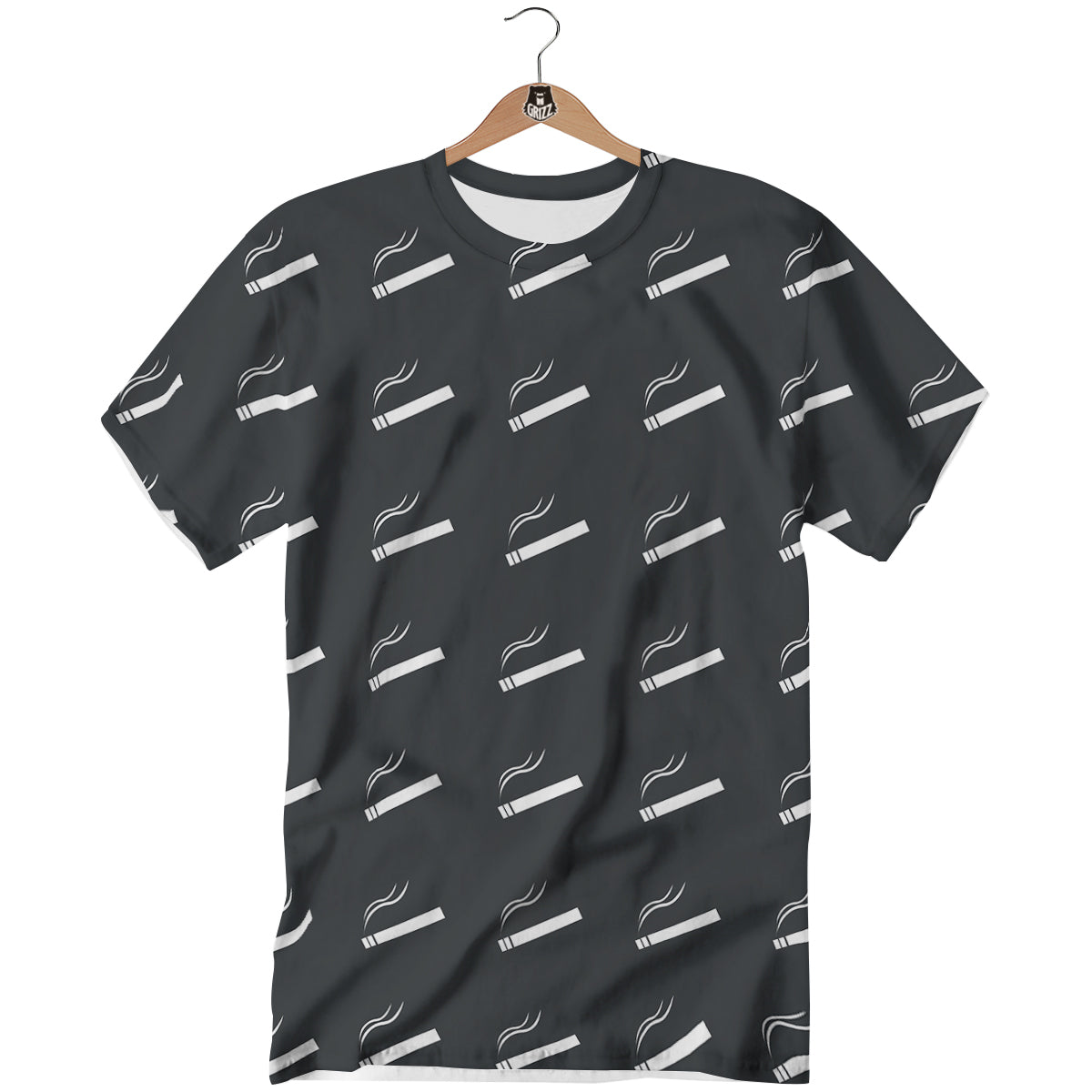 Cigarette Print Pattern T-Shirt-grizzshop