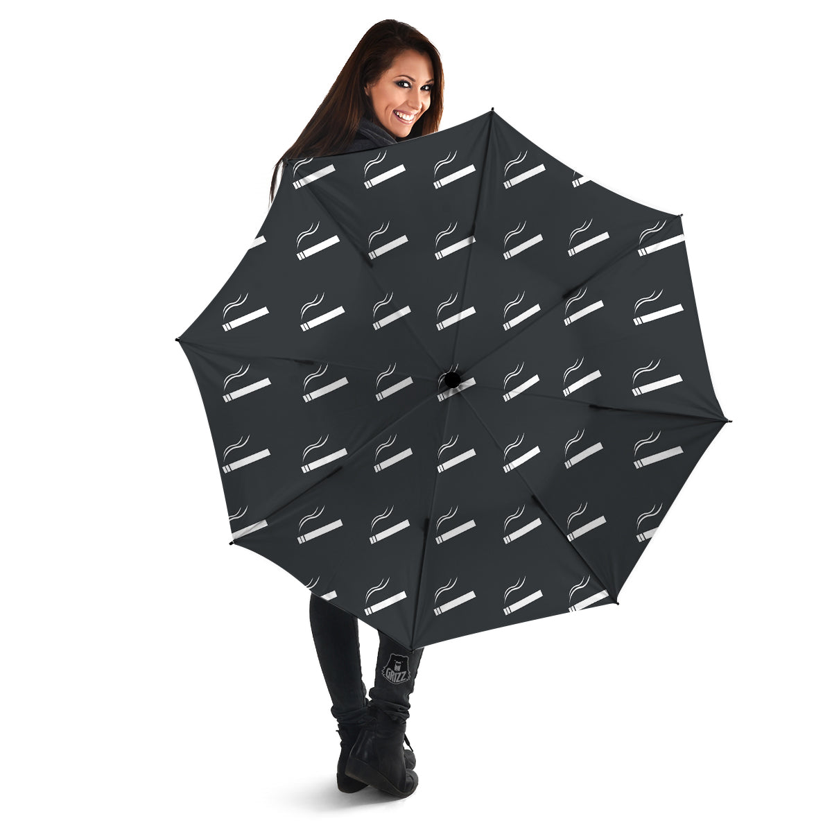 Cigarette Print Pattern Umbrella-grizzshop