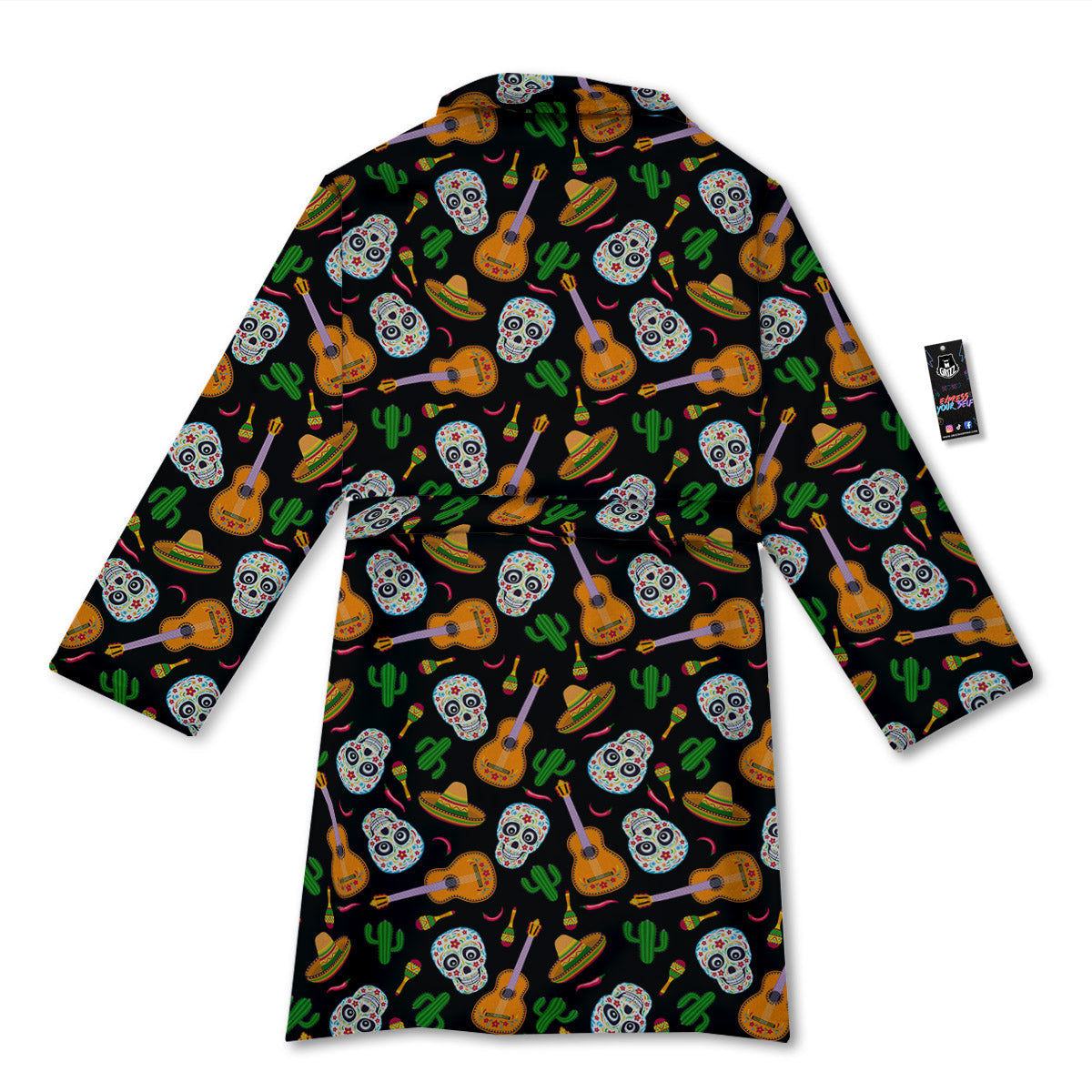 Cinco de Mayo Cartoon Print Pattern Bathrobe-grizzshop