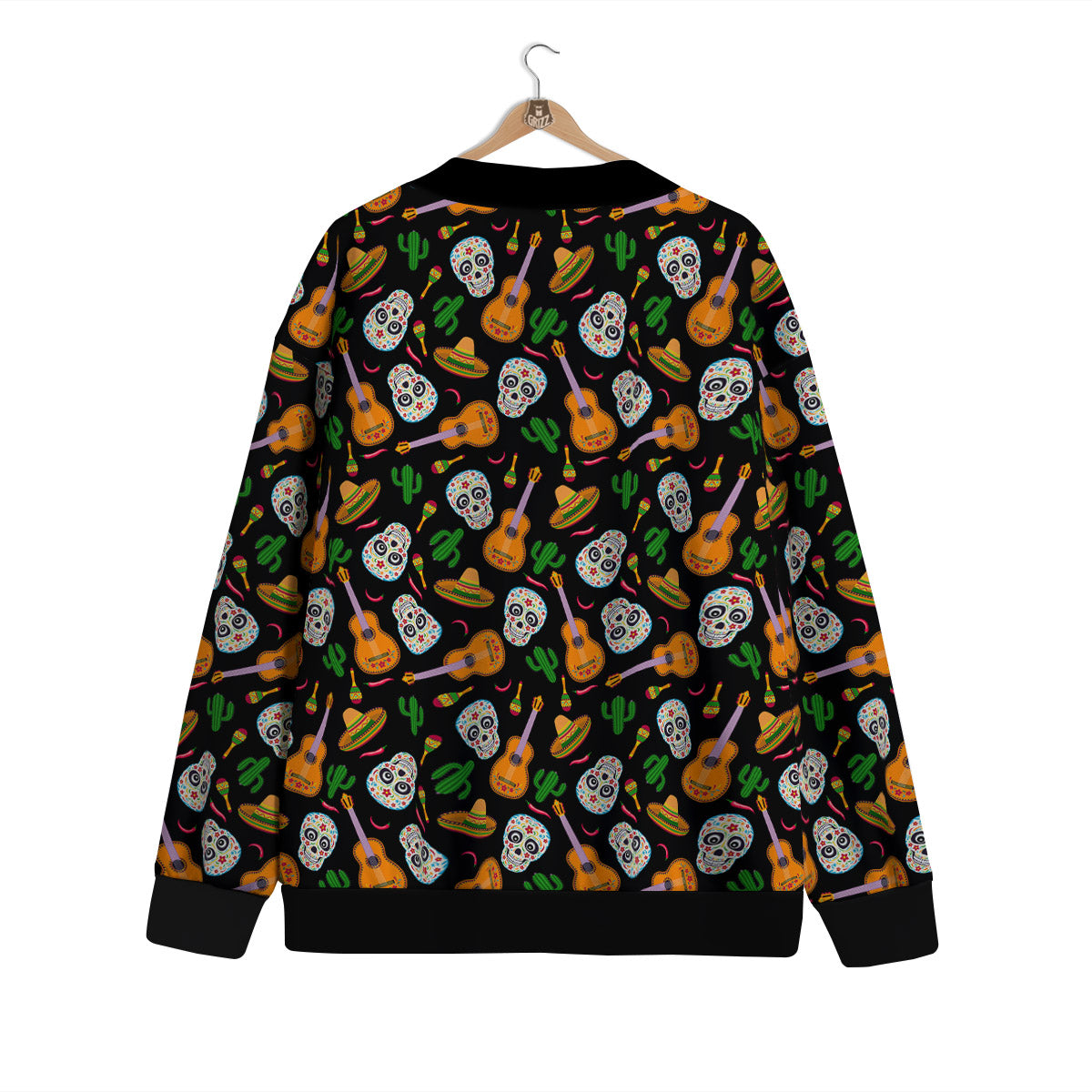 Cinco de Mayo Cartoon Print Pattern Cardigan-grizzshop