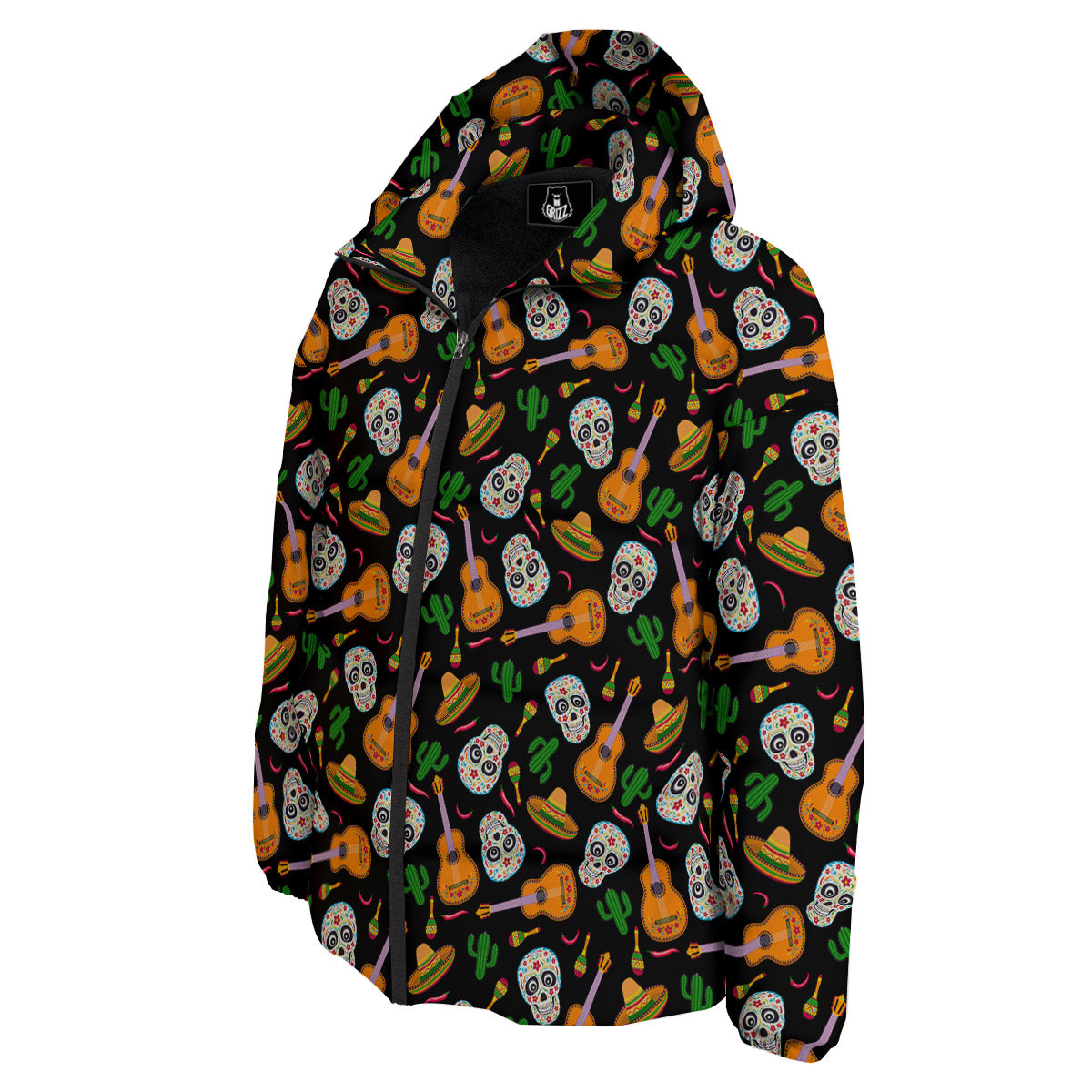 Cinco de Mayo Cartoon Print Pattern Down Jacket-grizzshop