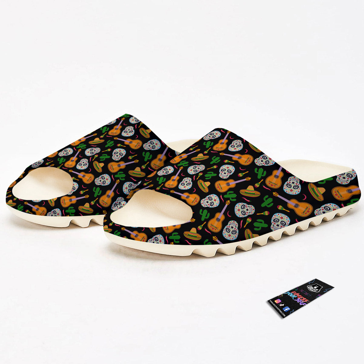 Cinco de Mayo Cartoon Print Pattern Sandals-grizzshop