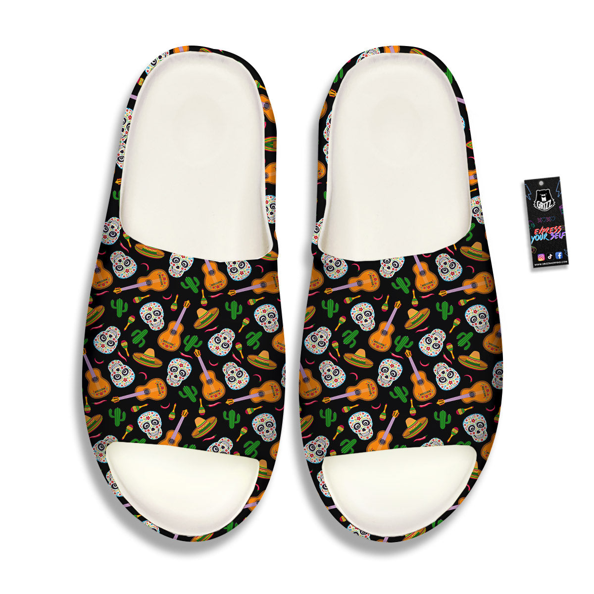 Cinco de Mayo Cartoon Print Pattern Sandals-grizzshop