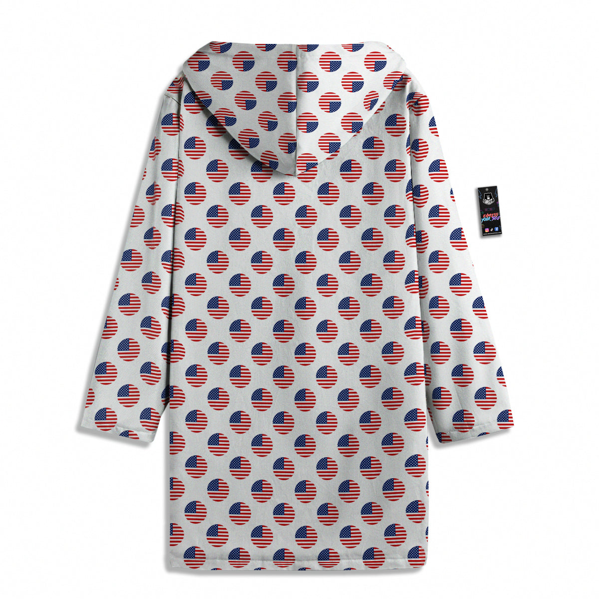 Circle Flag American Print Pattern Men's Windbreaker Jacket-grizzshop