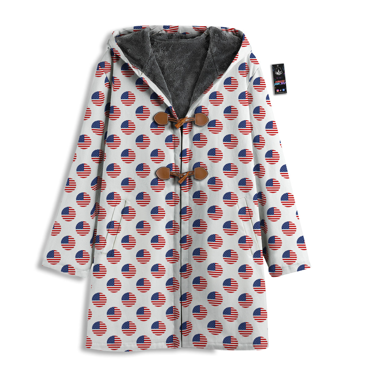 Circle Flag American Print Pattern Men's Windbreaker Jacket-grizzshop