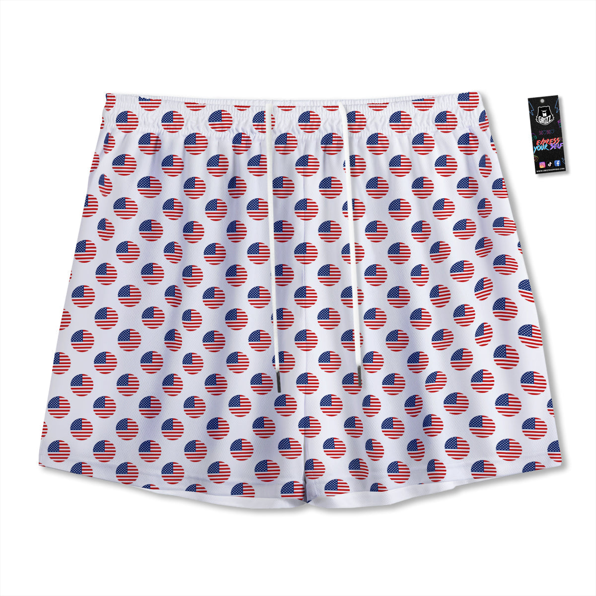 Duck Cute Cartoon Print Pattern Mesh Shorts