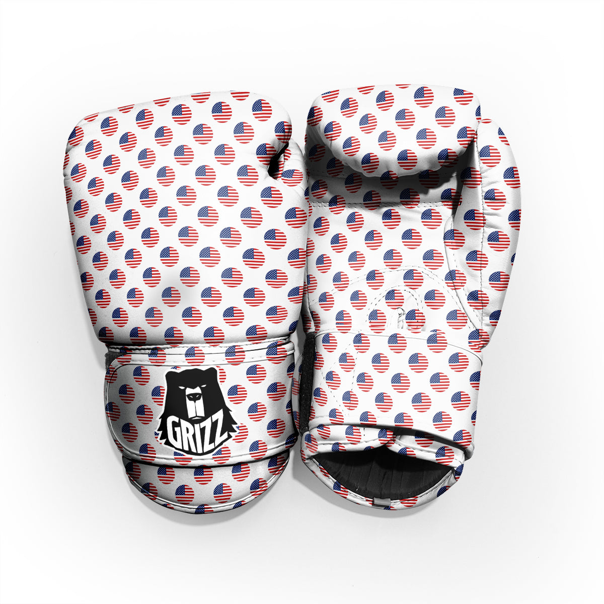 Circle Flag American Print Pattern Pro Boxing Glove