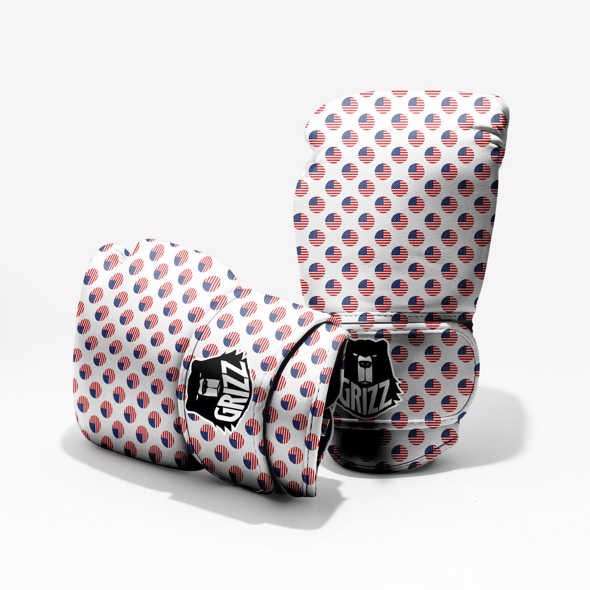 Circle Flag American Print Pattern Pro Boxing Glove