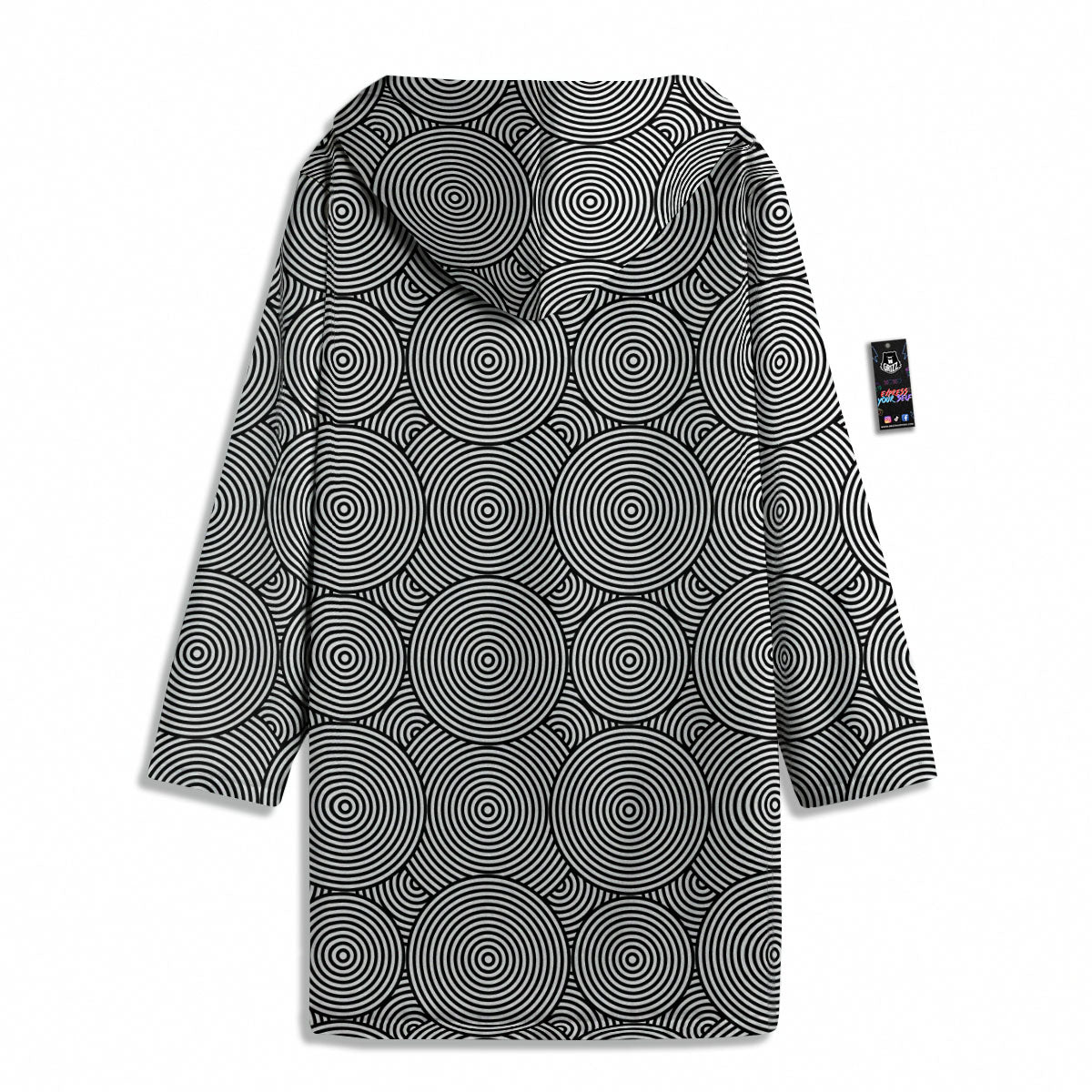 Circle Psychedelic Print Pattern Men's Windbreaker Jacket-grizzshop